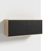 Blum 17 kárpitozott előszobafal tükörrel, artisan/fekete - krém 01