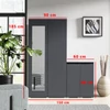 Blum 24 előszobafal tükörrel, fehér