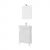 Rubino 55cm-es két ajtós fürdőszobaszekrény fehér tölgy + mosdó