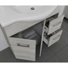 Rubino 85cm-es két ajtós, két fiókos fürdőszobaszekrény polccal szürke tölgy + mosdó