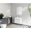 Bogota 60cm-es 1 fiókos fürdőszobaszekrény fehér tölgy + mosdó