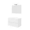 Easy 80cm-es két fiókos fürdőszobaszekrény fényes fehér+ mosdó