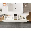 Lisbona 100cm-es 2 fiókos fürdőszobaszekrény fehér tölgy & beton