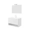 Oslo 80cm-es fiókos fürdőszobaszekrény fehér tölgy + mosdó