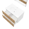 Santorini 80 cm-es 2 fiókos fürdőszobaszekrény mart előlapokkal + mosdó