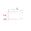 IZUMI 11 WH fehér nyitott fali polc 70 cm