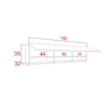 IZUMI 33 BL magasfényű fekete/fekete polcos szekrény 140 cm