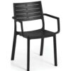 KETER METALINE műanyag kerti szék, sötétszürke