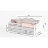 EMKA Pink matraccal 160x80 ágy, Fehér, Rózsaszín