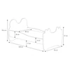 Ágy matraccal BEAR BLACK 160x80, Fekete