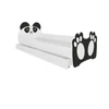 Ágy matraccal és fiókkal BEAR BLACK 140x70, Fekete
