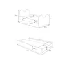 Ágy matraccal és fiókkal BEAR BLACK 140x70, Fekete