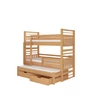 Háromszintes emeletes ágy matraccal HIPPO 200x90, Bükk