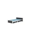 Ágy ALDEX SHELF 180x80, Fehér, Füstszürke