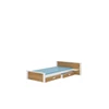 Ágy ALDEX SHELF 180x80, Fehér, Artisan