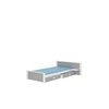 Ágy matraccal ALDEX SHELF 200x90, Fehér, Világosszürke