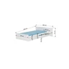 Ágy matraccal ALDEX SHELF 200x90, Fehér, Világosszürke
