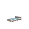 Ágy ALDEX SHELF 200x90, Fehér, Trüffel