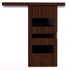 Fali tolóajtó CENTO 86, Wenge, Fekete Lacobel