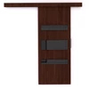 Fali tolóajtó DESIO 76, Wenge, Fekete Lacobel
