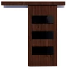 Fali tolóajtó ARES 76, Wenge, Fekete Lacobel