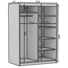 DELIA 180 tolószekrény, Artisan, Fekete