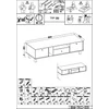 Tili 2D 1S TV-szekrény, Eukaliptusz, Eukaliptusz