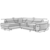 Anton ülőgarnitúra, jobb, kék