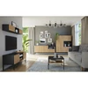 Lanzzi 60 dohányzóasztal artisan oak, black matt dohányzóasztal, barna fa