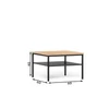 Lanzzi 60 dohányzóasztal artisan oak, black matt dohányzóasztal, barna fa