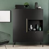 Lanzzi 120 vitrin fekete matt, black matt vitrin, fekete