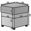 Pouf r3 puff, szürke