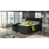 Basilio 180x200 boxspring ágy  fekete