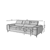 Laurence kanapé, világosbarna, Nube 20