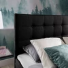 Inez 140x200 boxspring ágy  fekete