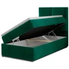 Rivia 90x200 boxspring ágy  sötétzöld