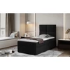 Rivia 90x200 boxspring ágy  fekete