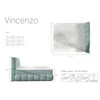 Vincenzo 180x200 boxspring ágy  sötétszürke