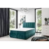 Vincenzo 180x200 boxspring ágy  sötétzöld