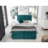 Vincenzo 180x200 boxspring ágy  sötétzöld