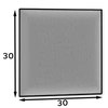 Quadratta 30x30 kárpitozott panel, hamvas