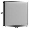 Quadratta 40x40 kárpitozott panel, szürke