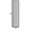 Quadratta 60x15 kárpitozott panel, sötétkék