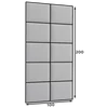 Quadratta 100x200 kárpitozott panel, sötét grafit
