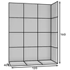 Quadratta 120x160 kárpitozott panel, kék