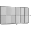 Quadratta 180x100 kárpitozott panel, kék