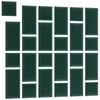 Quadratta 180x180 kárpitozott panel, sötétzöld