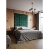 Quadratta 180x180 kárpitozott panel, sötétzöld