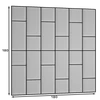 Quadratta 180x180 kárpitozott panel, sötétzöld
