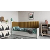 Quadratta 210x90x60 kárpitozott panel, sárga